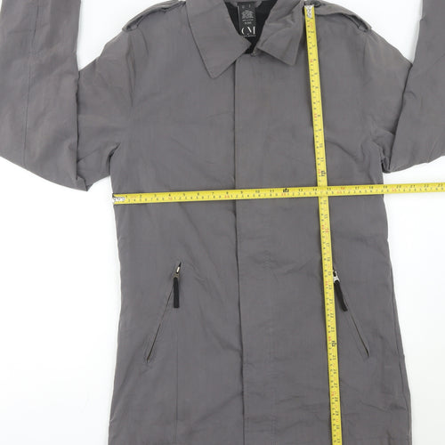 Cold Method Womens Grey Size 12 Mid-Length Cotton Jacket