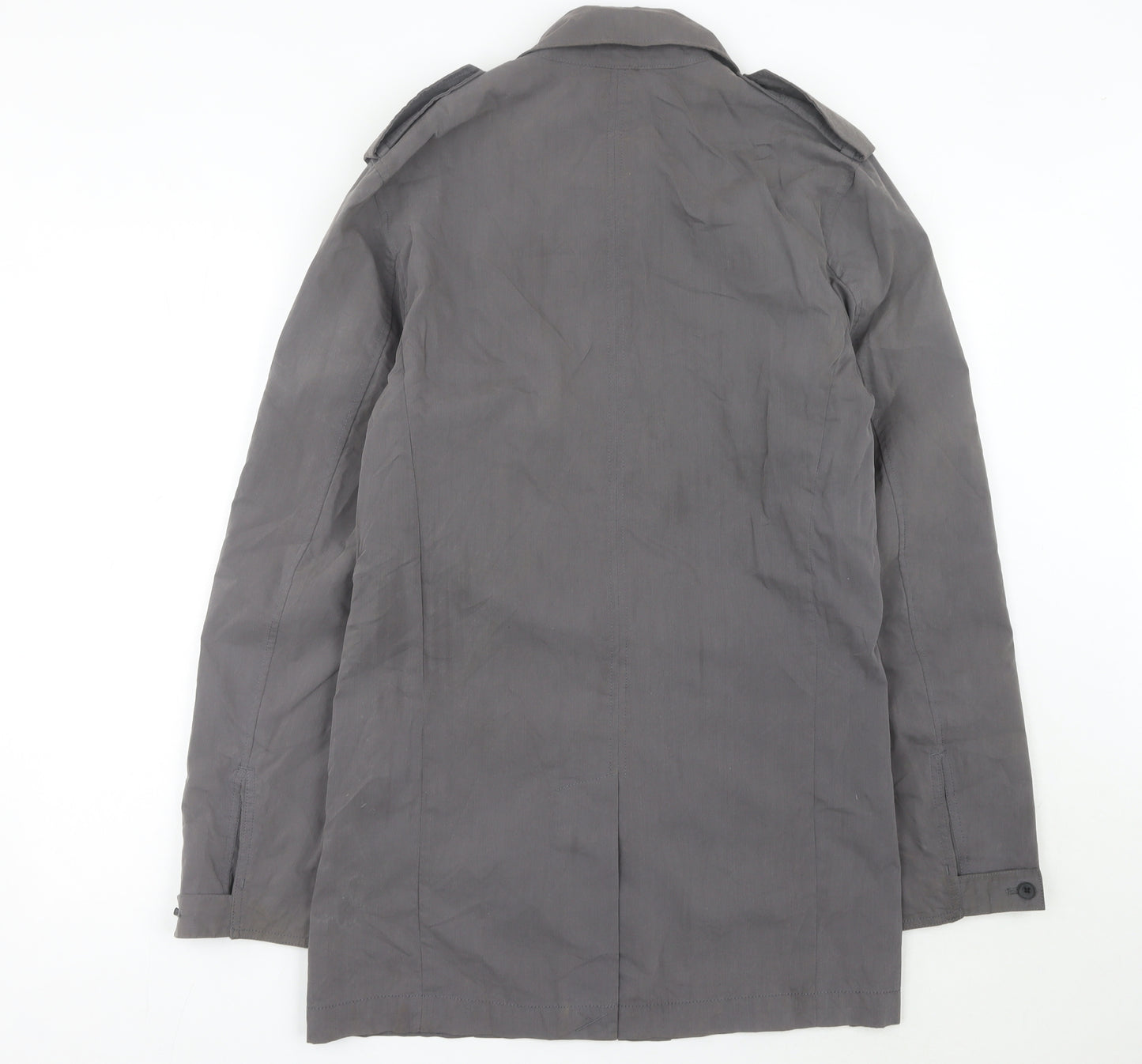 Cold Method Womens Grey Size 12 Mid-Length Cotton Jacket