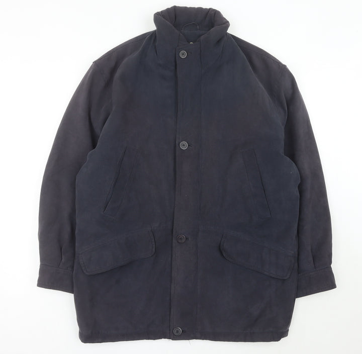 Jupiter Men's Blue Polyester Overcoat Size 48 Regular