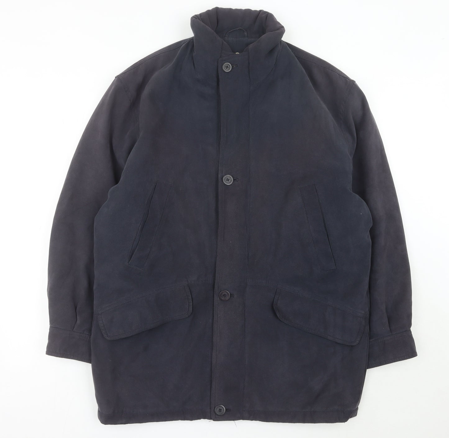 Jupiter Men's Blue Polyester Overcoat Size 48 Regular