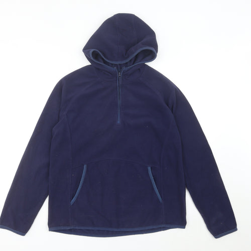 Mountain Warehouse Womens Blue Fleece Hoodie Pullover UK 12