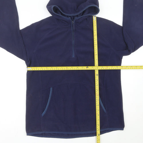 Mountain Warehouse Womens Blue Fleece Hoodie Pullover UK 12