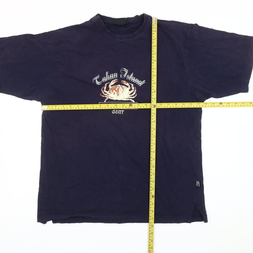 Gant Mens Blue XL Graphic Print Cotton T-Shirt Nautical Beachwear