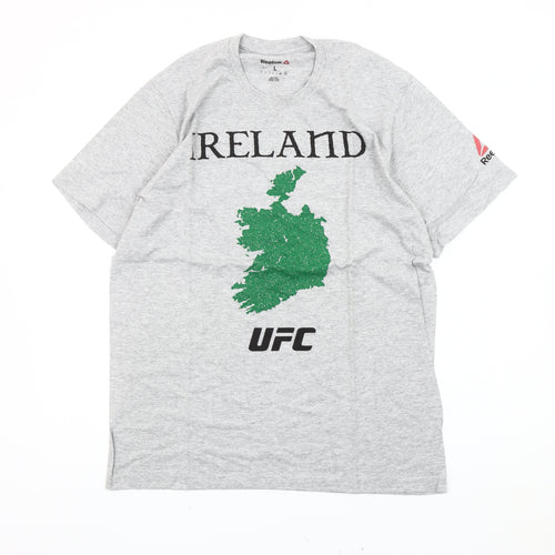 Reebok Men’s Grey UFC Ireland Graphic T-Shirt Size L