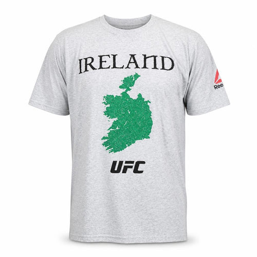 Reebok Men’s Grey UFC Ireland Graphic T-Shirt Size L