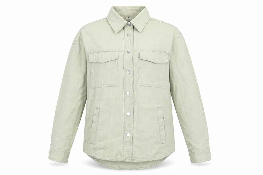 Zara Women’s Green XS Cotton Button Up Casual Jacket
