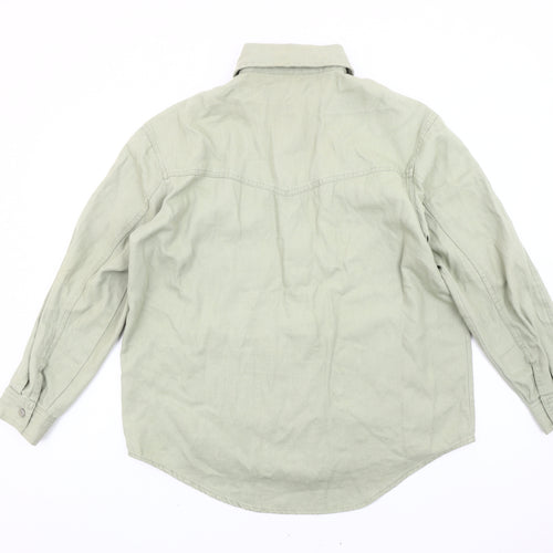 Zara Women’s Green XS Cotton Button Up Casual Jacket