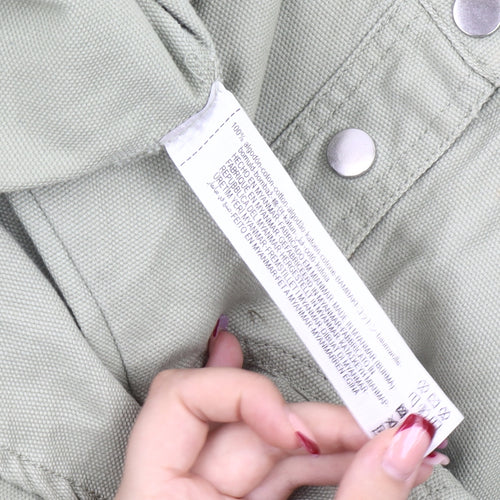 Zara Women’s Green XS Cotton Button Up Casual Jacket