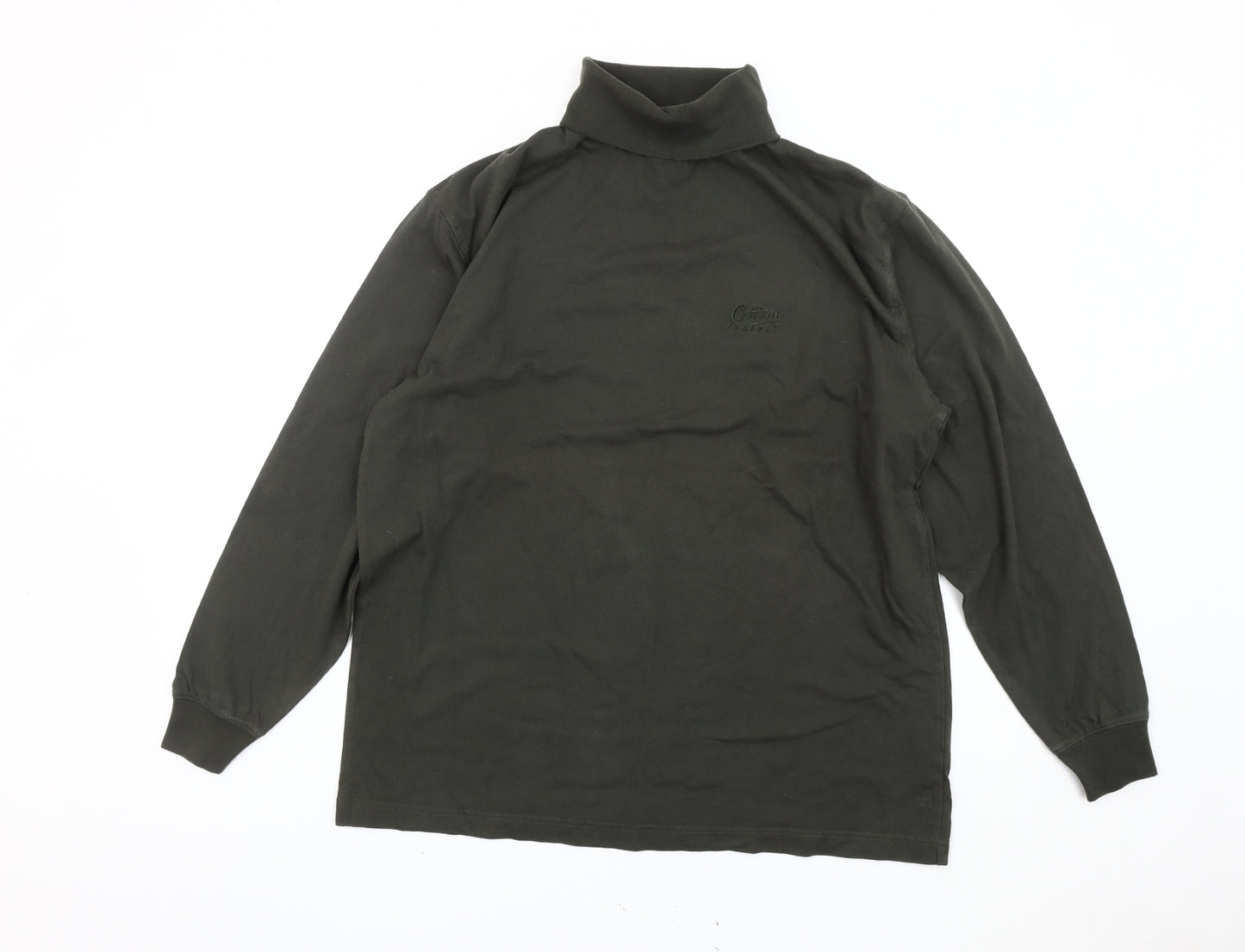 Cotton Traders Men’s Green Roll Neck Pullover Sweatshirt Size M