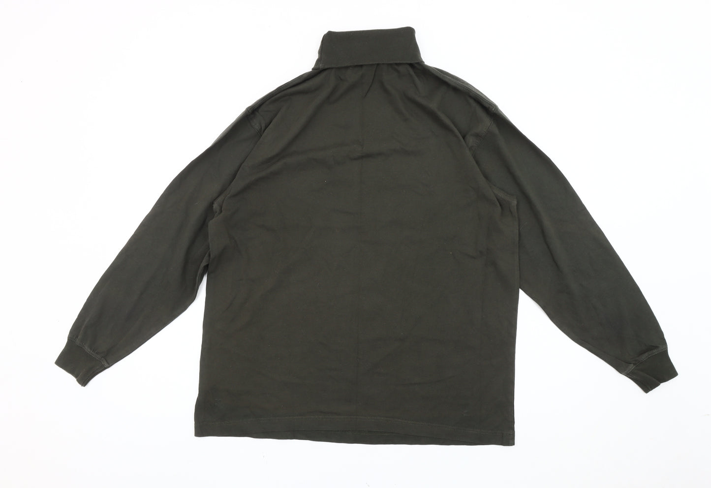Cotton Traders Men’s Green Roll Neck Pullover Sweatshirt Size M
