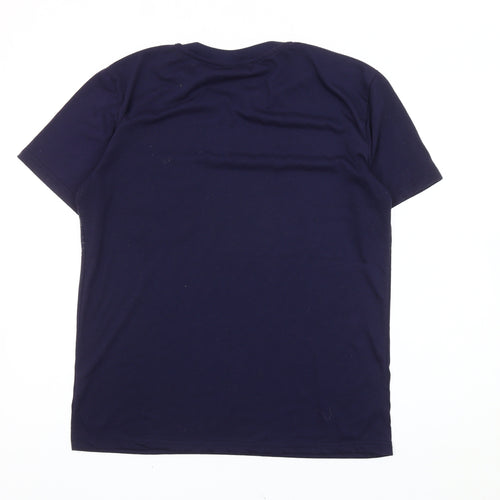Trussardi Men’s Blue Striped Cotton Crew Neck T-Shirt Size M