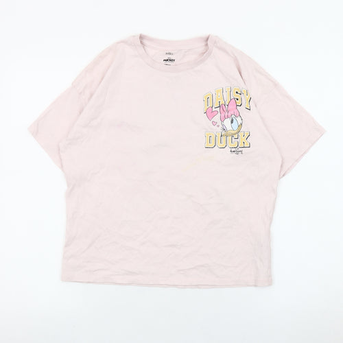 Marks and Spencer Girls Pink Daisy Duck Disney T-Shirt 12-13Y
