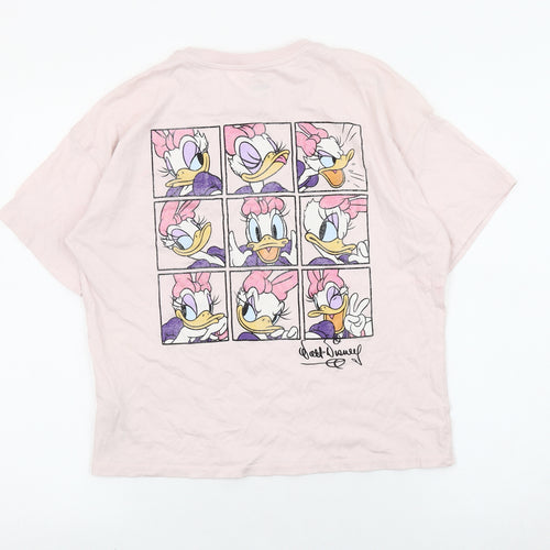 Marks and Spencer Girls Pink Daisy Duck Disney T-Shirt 12-13Y