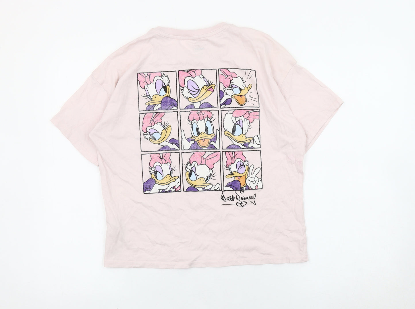 Marks and Spencer Girls Pink Daisy Duck Disney T-Shirt 12-13Y
