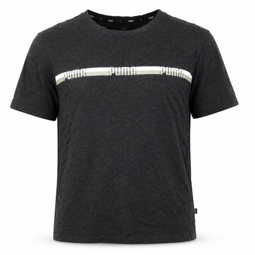 Puma Men’s Black Graphic Logo T-Shirt L Sports Casual