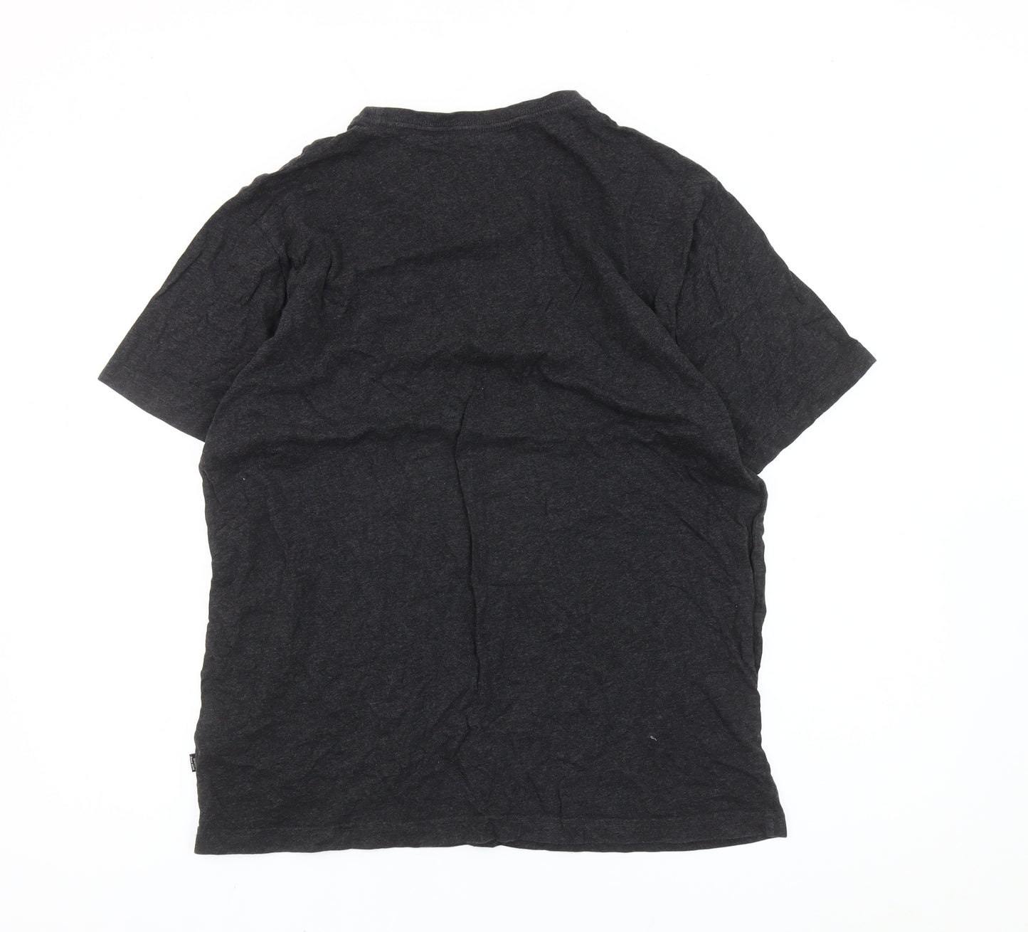 Puma Men’s Black Graphic Logo T-Shirt L Sports Casual