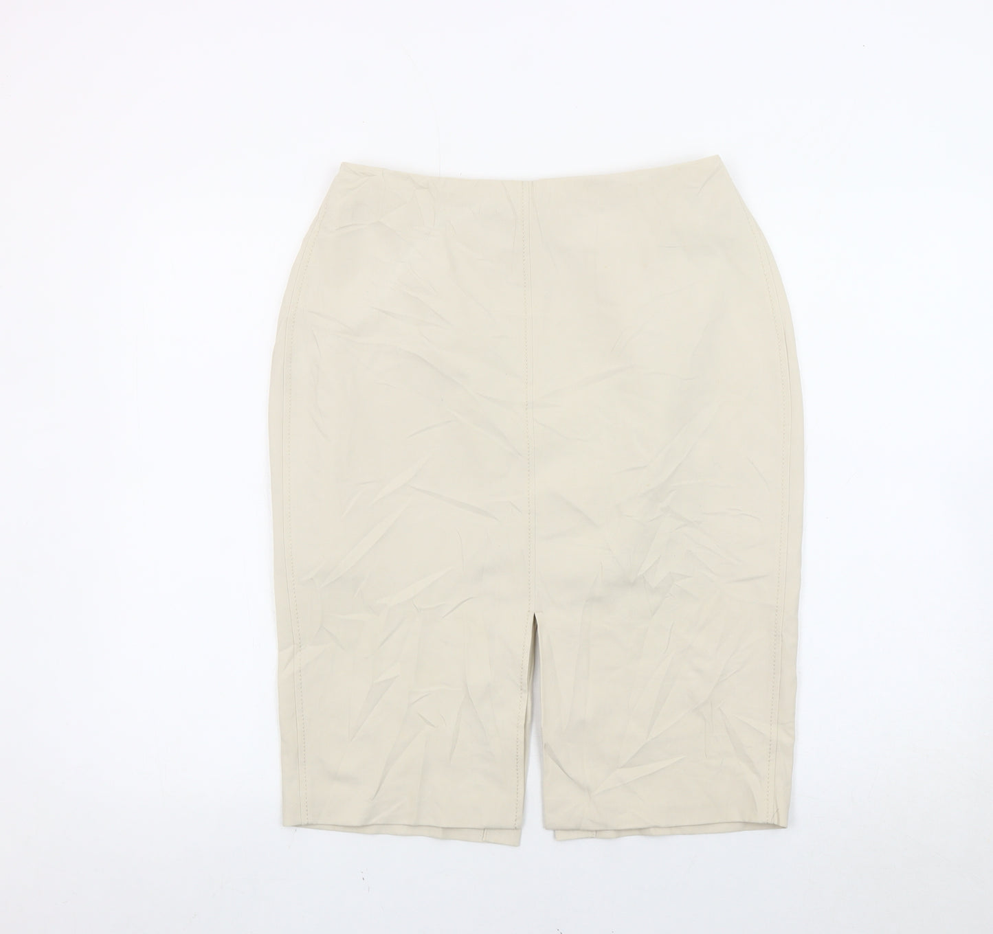 Marks and Spencer Womens Beige Size 12 Pencil Skirt Knee Length