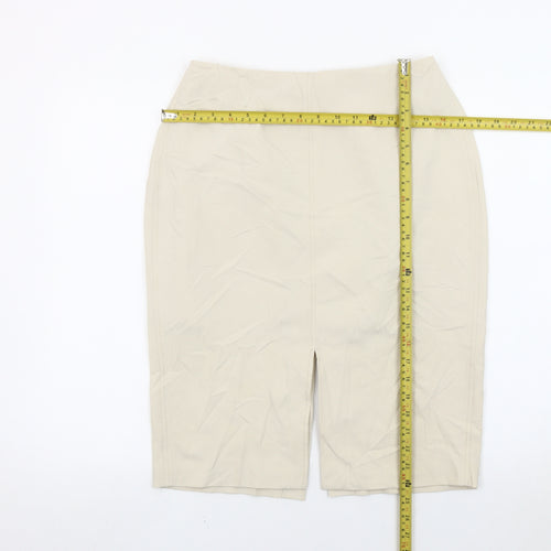 Marks and Spencer Womens Beige Size 12 Pencil Skirt Knee Length