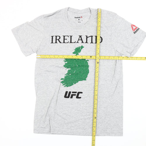 Reebok Men’s Grey UFC Ireland Graphic T-Shirt Size M Short Sleeve