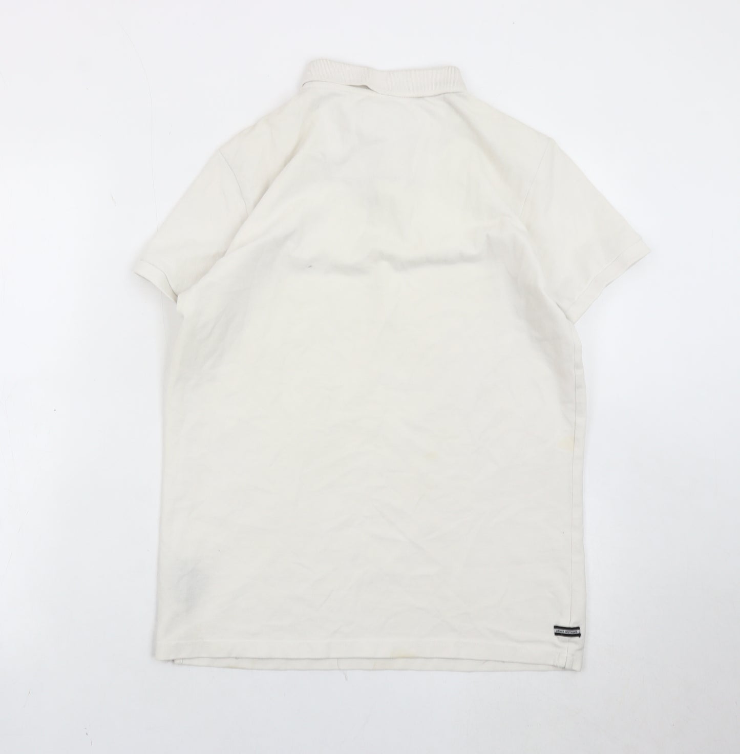 Weekend Offender Men’s Ivory Polo Shirt S Cotton Short Sleeve