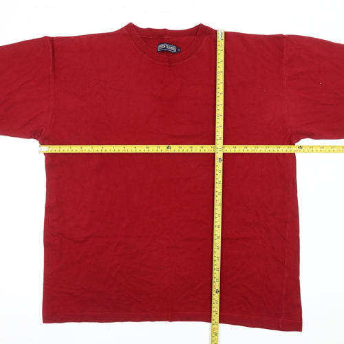 Cotton Traders Men’s Red Crew Neck Short Sleeve T-Shirt Size M