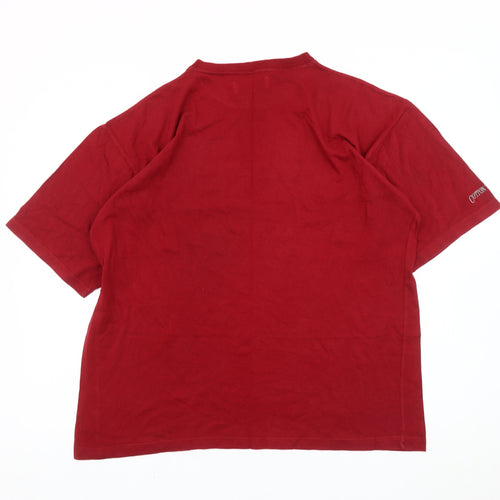 Cotton Traders Men’s Red Crew Neck Short Sleeve T-Shirt Size M