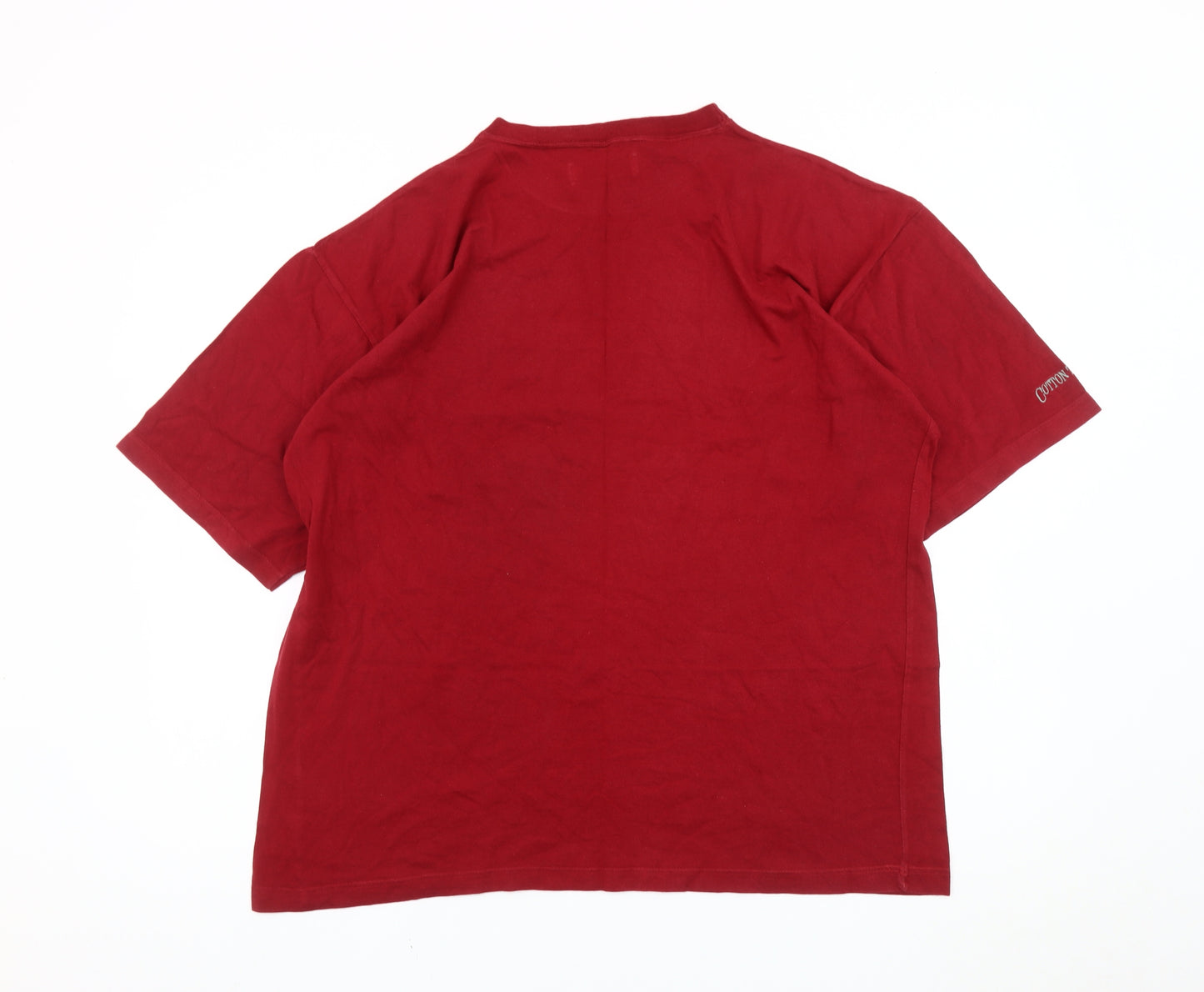 Cotton Traders Men’s Red Crew Neck Short Sleeve T-Shirt Size M