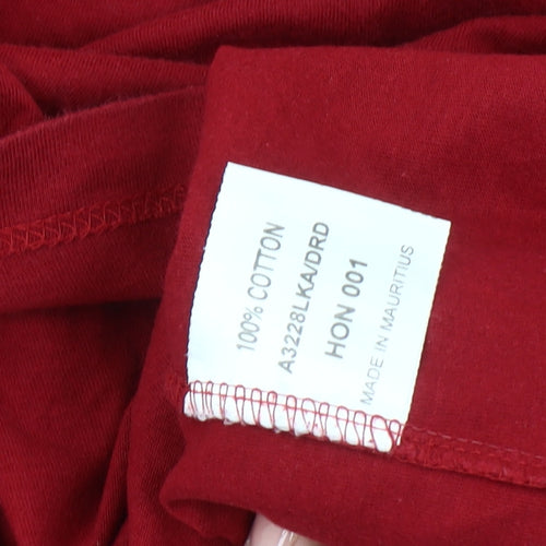 Cotton Traders Men’s Red Crew Neck Short Sleeve T-Shirt Size M