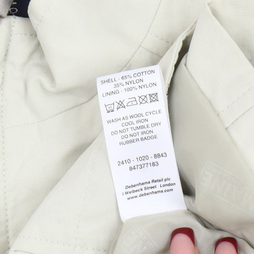 Maine New England Womens Beige Jacket Size 14 Full Zip Lightweight