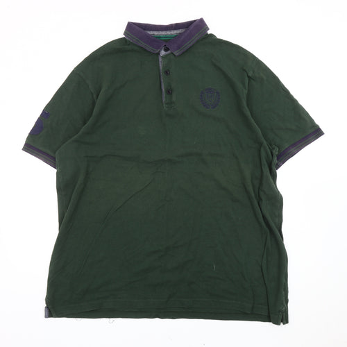 Blue Harbour Men’s Green XL Polo Shirt 100% Cotton Casual Top