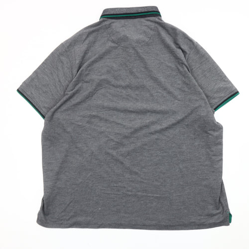 Euston Menswear Men’s Grey 2XL Cotton Blend Short Sleeve Polo Shirt
