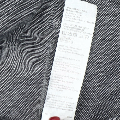 Euston Menswear Men’s Grey 2XL Cotton Blend Short Sleeve Polo Shirt