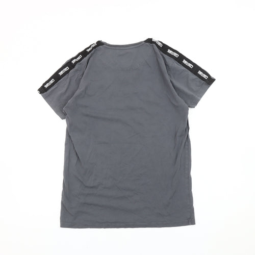 Couture Men’s Grey Cotton Crew Neck Short Sleeve T-Shirt M
