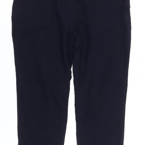Craghoppers Womens Blue Size 12 Chino Trousers Cotton Rayon
