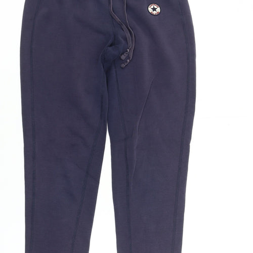 Converse Men’s Blue Jogger Trousers Size S Cotton Blend Tapered