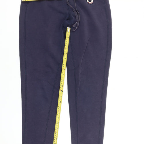 Converse Men’s Blue Jogger Trousers Size S Cotton Blend Tapered