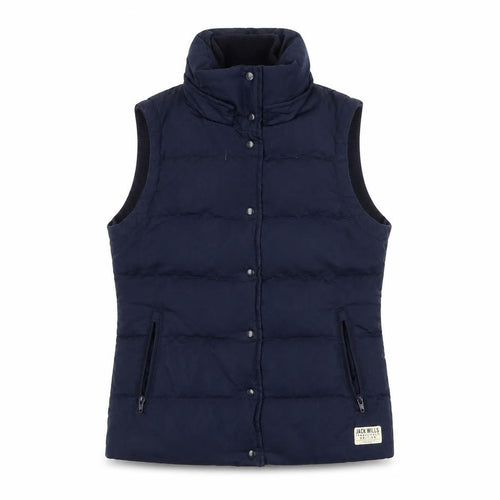 Jack Wills Women’s Blue Puffer Waistcoat Gilet UK 8 Sleeveless Casual