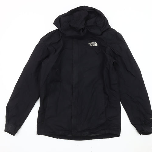 The North Face Men's Black Small Waterproof Hooded Rain Jacket
