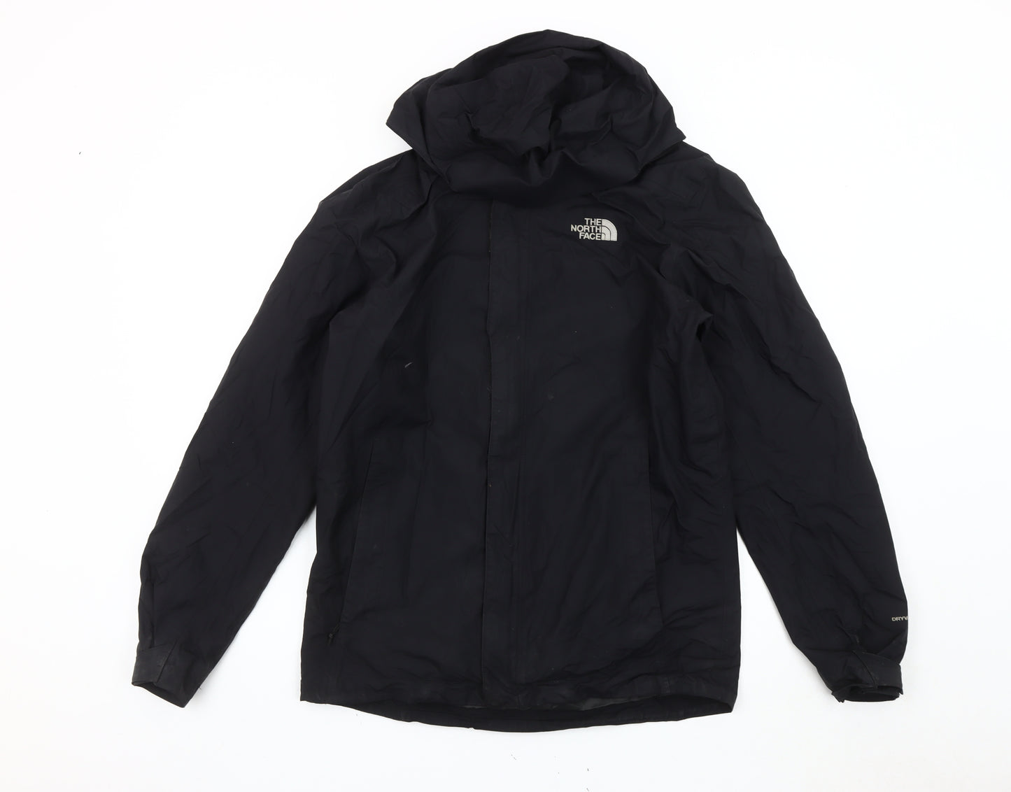 The North Face Men's Black Small Waterproof Hooded Rain Jacket