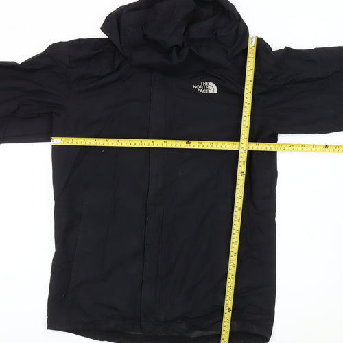 The North Face Men's Black Small Waterproof Hooded Rain Jacket