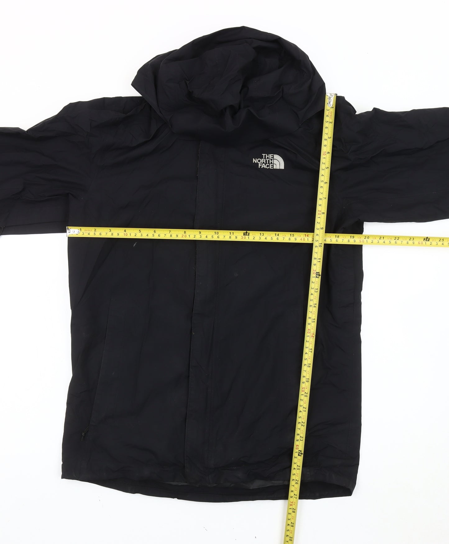 The North Face Men's Black Small Waterproof Hooded Rain Jacket