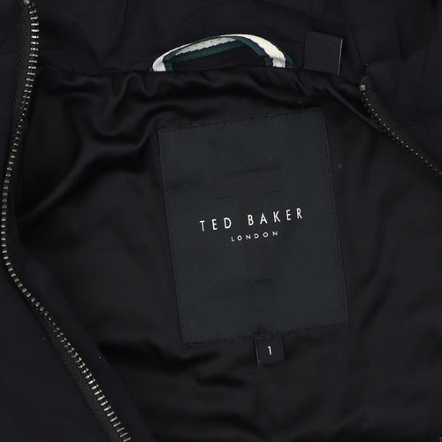 Ted Baker Womens Black Size 8 Puffer Jacket Hooded Winter Coat