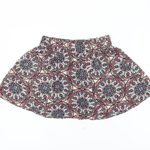 ONLY Womens Multicoloured A-Line Short Skirt Size 8 Bohemian