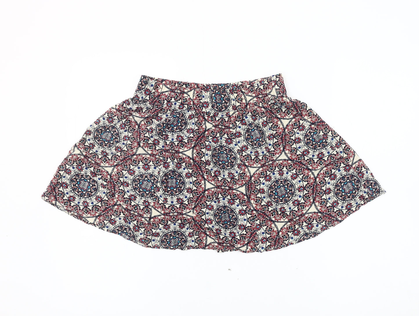 ONLY Womens Multicoloured A-Line Short Skirt Size 8 Bohemian