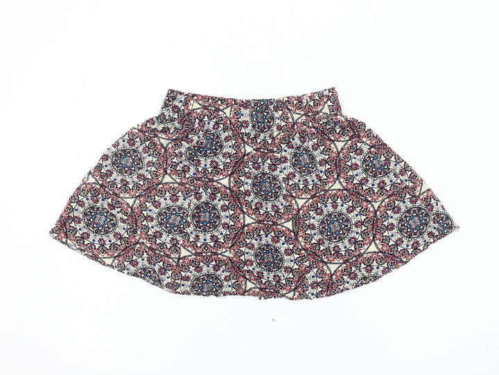 ONLY Womens Multicoloured A-Line Short Skirt Size 8 Bohemian