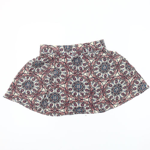 ONLY Womens Multicoloured A-Line Short Skirt Size 8 Bohemian