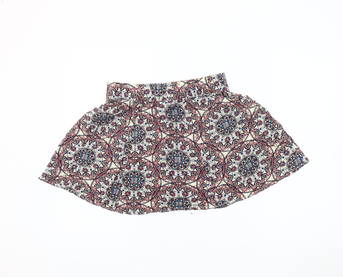 ONLY Womens Multicoloured A-Line Short Skirt Size 8 Bohemian
