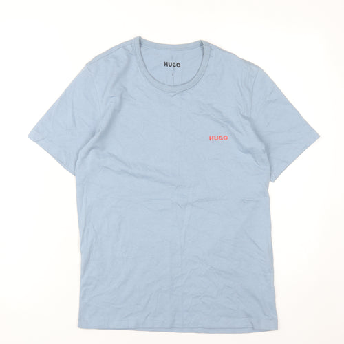 Hugo Men’s Blue Cotton Crew Neck T-Shirt Size S Short Sleeve