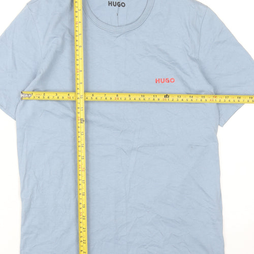 Hugo Men’s Blue Cotton Crew Neck T-Shirt Size S Short Sleeve