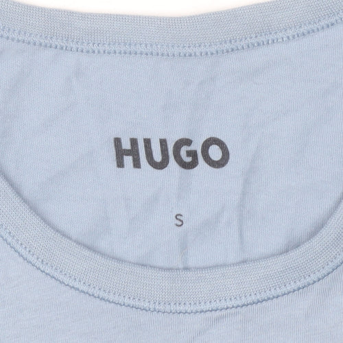 Hugo Men’s Blue Cotton Crew Neck T-Shirt Size S Short Sleeve